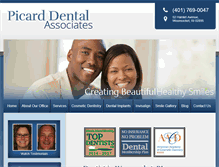 Tablet Screenshot of picarddentalassociates.com